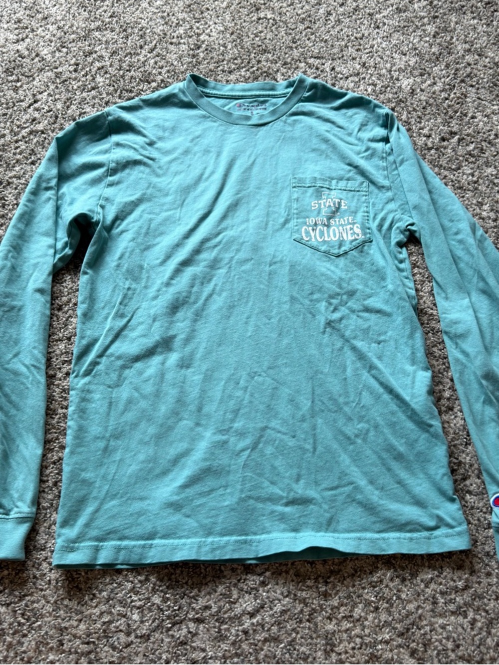 Champion Teal Authentic Iowa State Athleticwear Tee with Logo